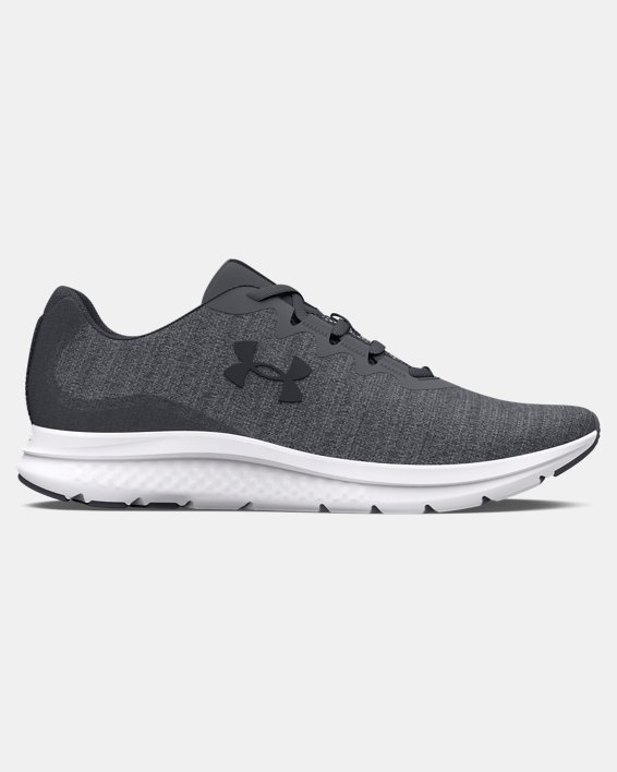 Men's UA Charged Impulse 3 Knit Running Shoes in Gray image number 0